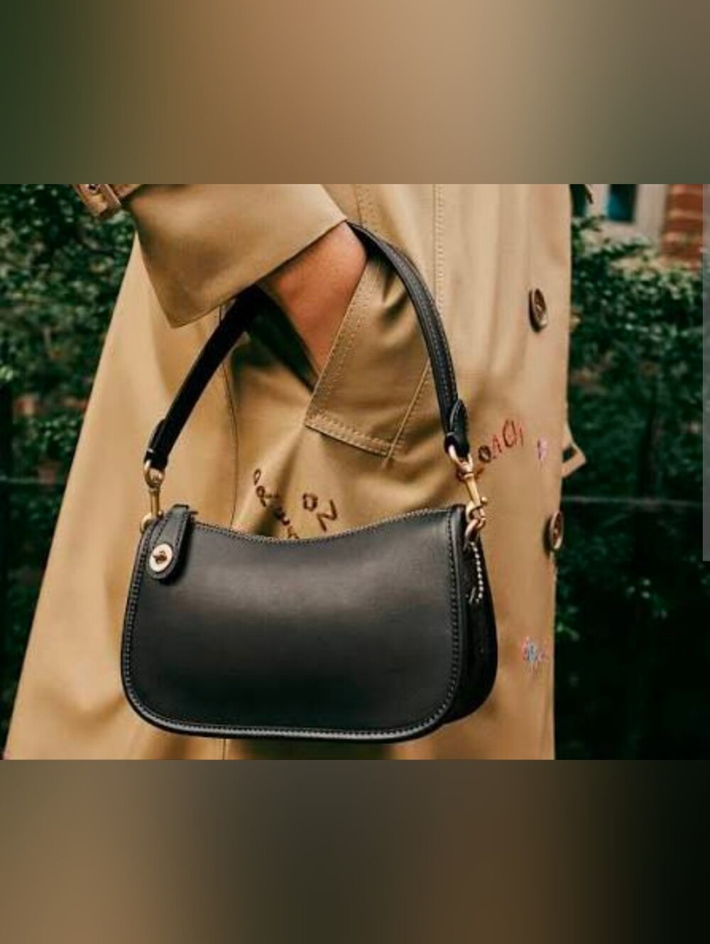 Coach Swinger Bag Re-edition In Black